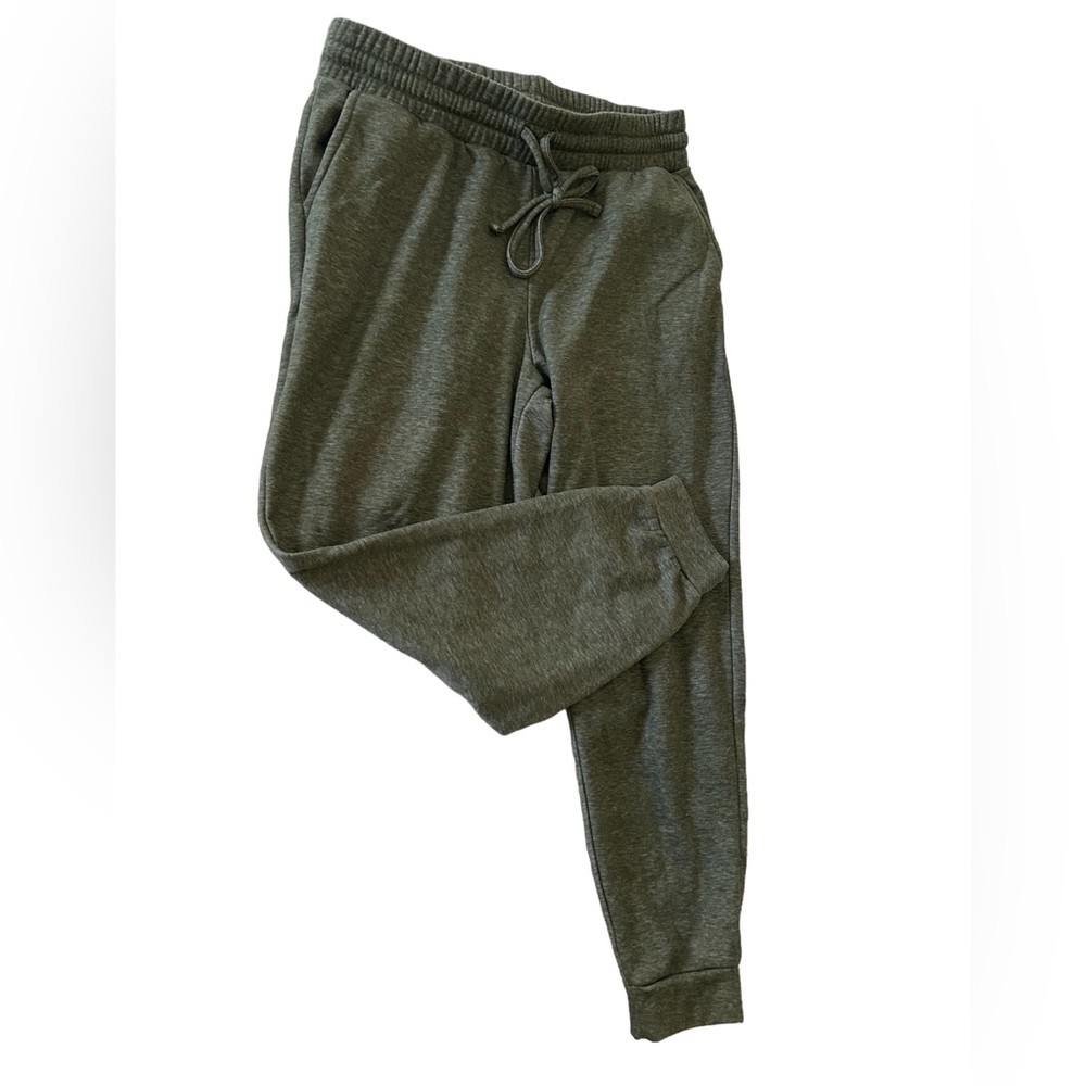 Zenana army green so soft comfy relaxed joggers mid ankle length size L